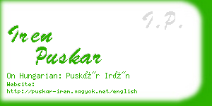 iren puskar business card